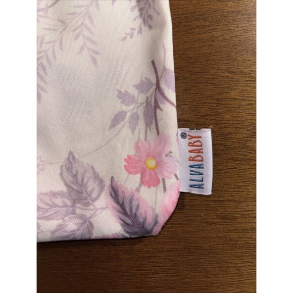 AlvaBaby Wet Dry Zippered Two Compartment Diaper Pouch Bag Waterproof Pink - Picture 3 of 9